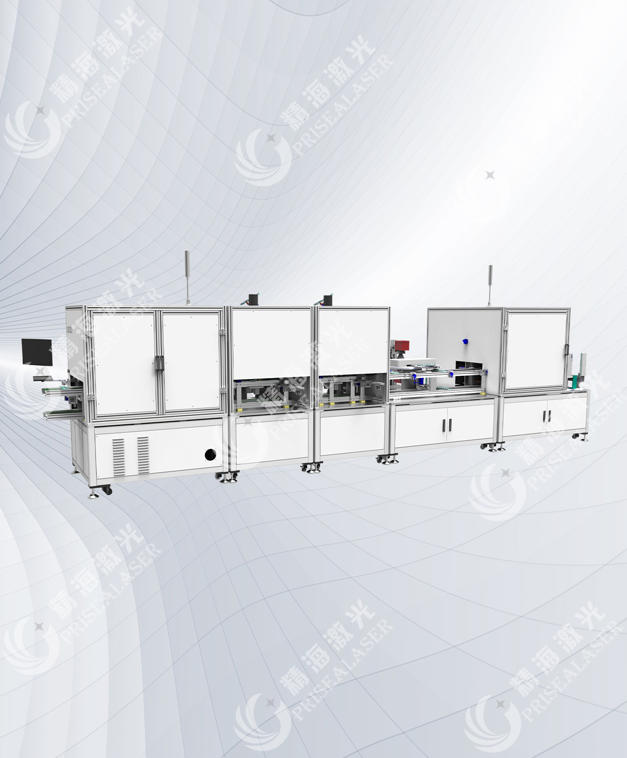 Wireless charging coil laser cleaning & cutting automation equipment