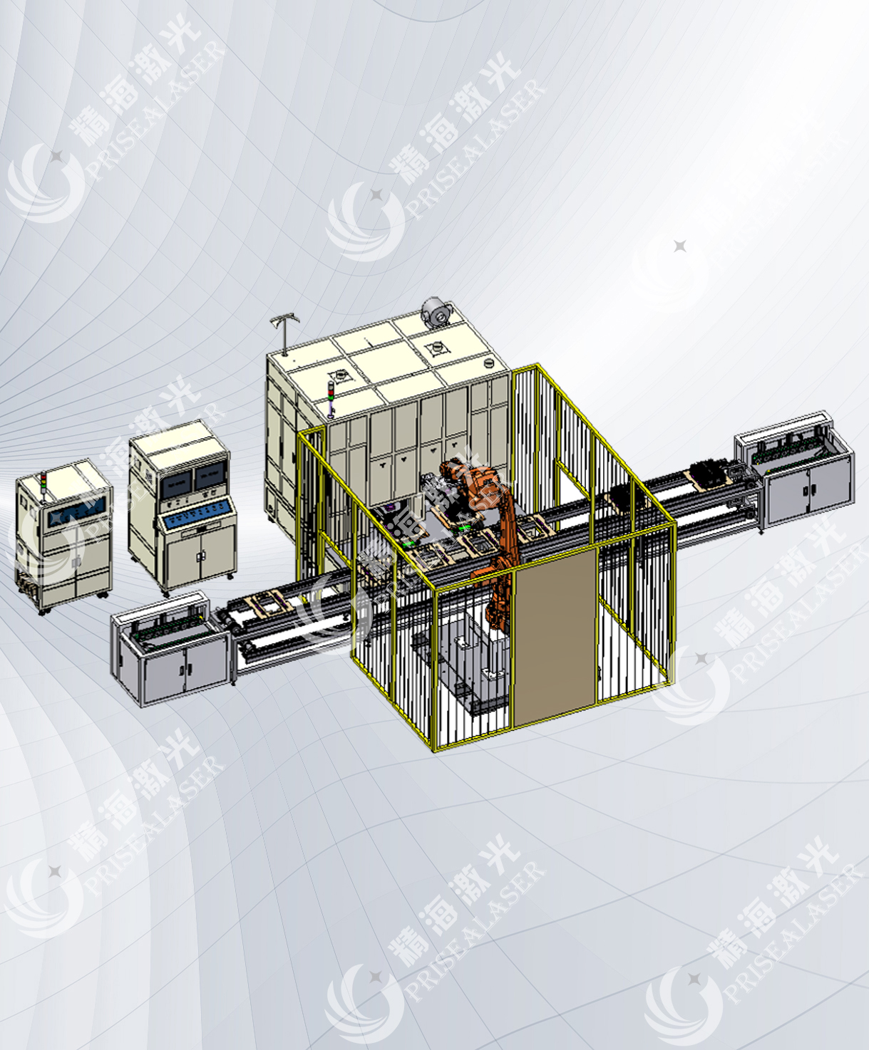Pack module manipulator automatic loading and unloading laser welding station